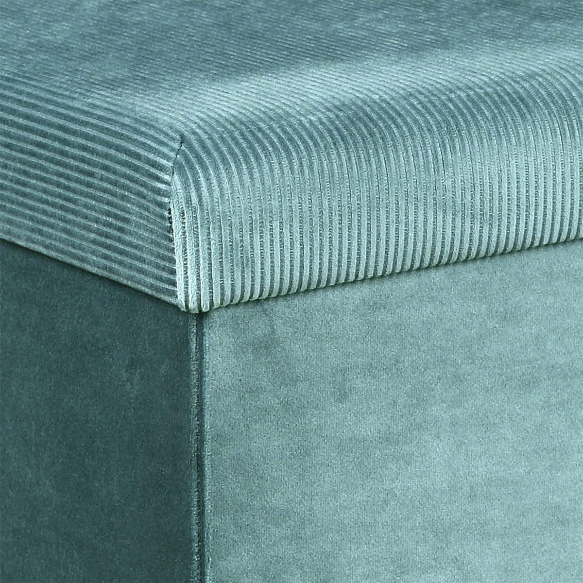 COFFRE BANC PLIABLE VELOURS COTELE GIULIA BLEU