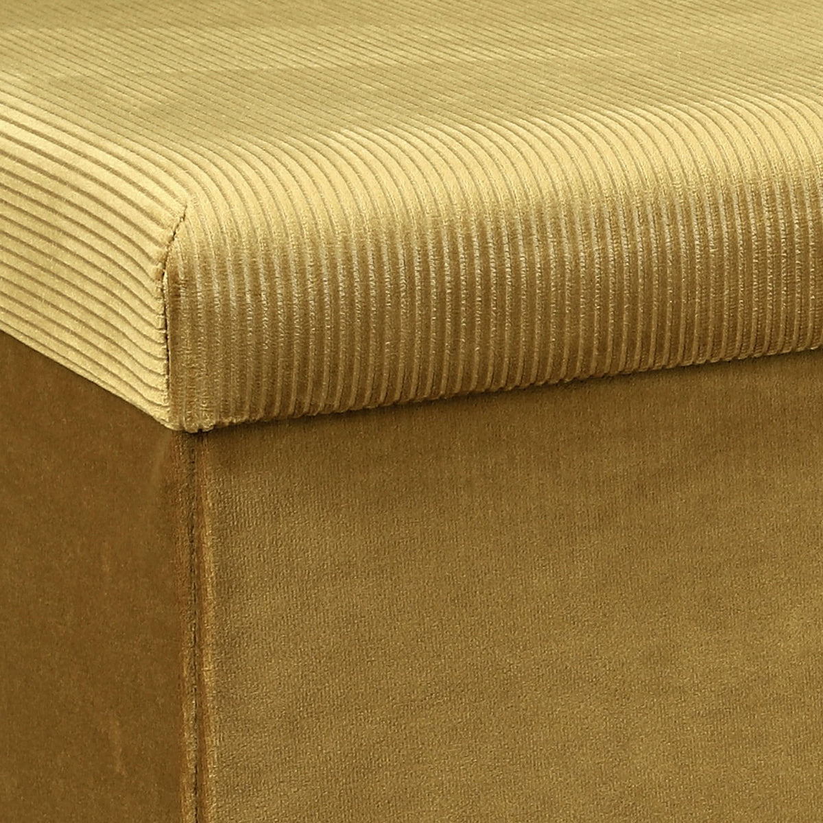 COFFRE BANC PLIABLE VELOURS COTELE GIULIA JAUNE