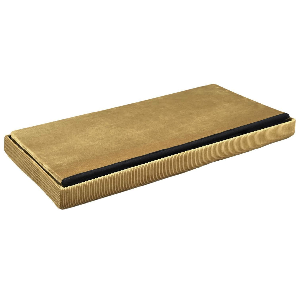 COFFRE BANC PLIABLE VELOURS COTELE GIULIA JAUNE