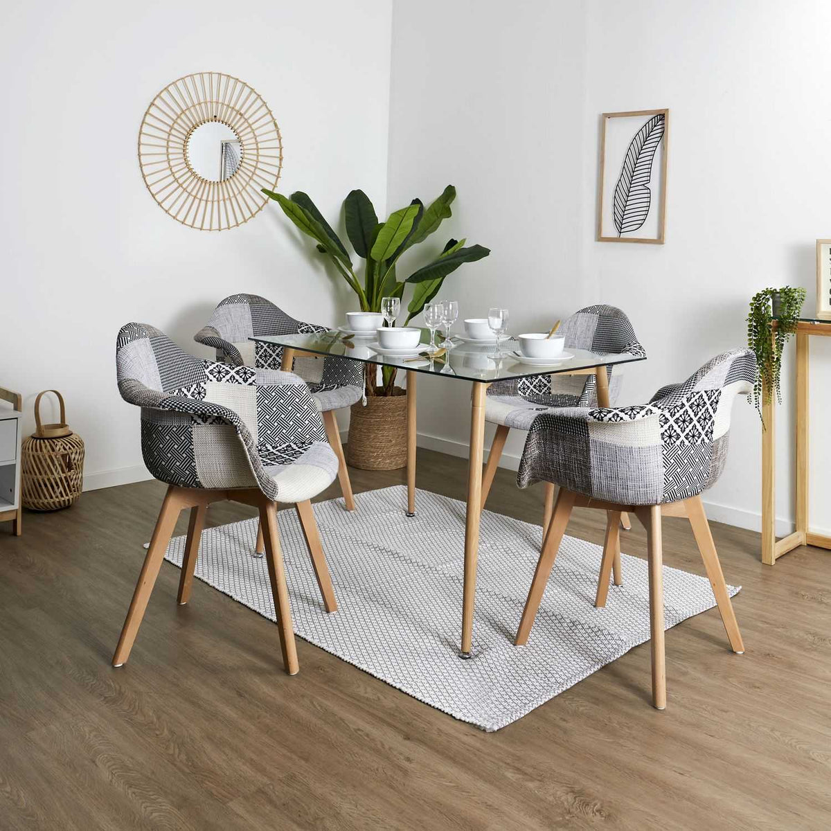 FAUTEUIL PATCHWORK GRIS