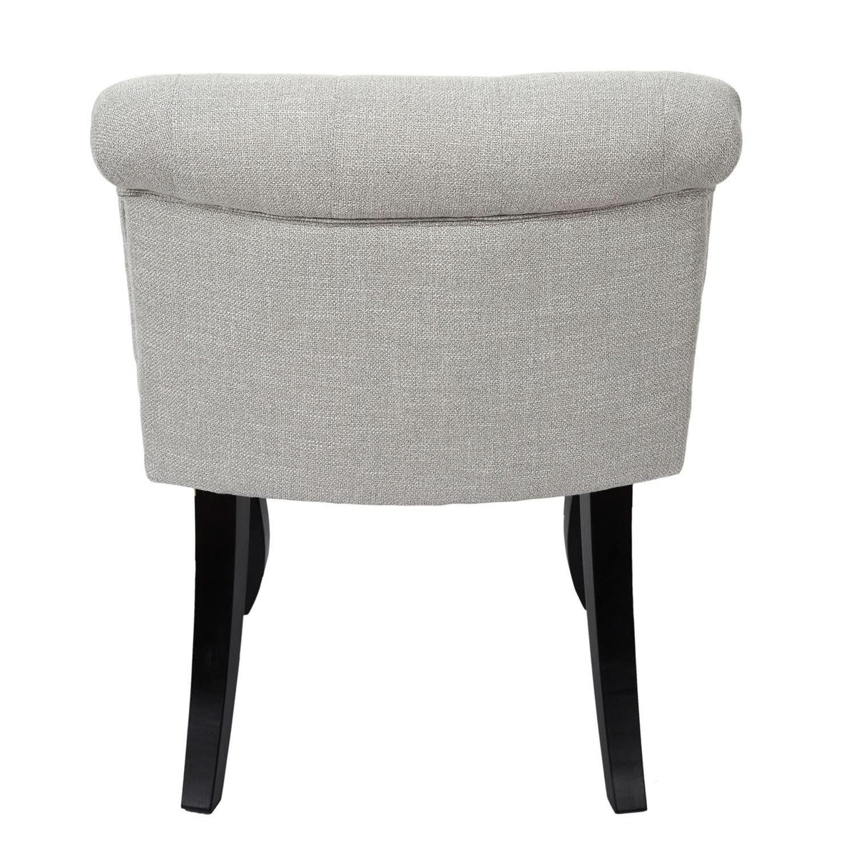 FAUTEUIL ELEONOR NOIR TISSU GRIS