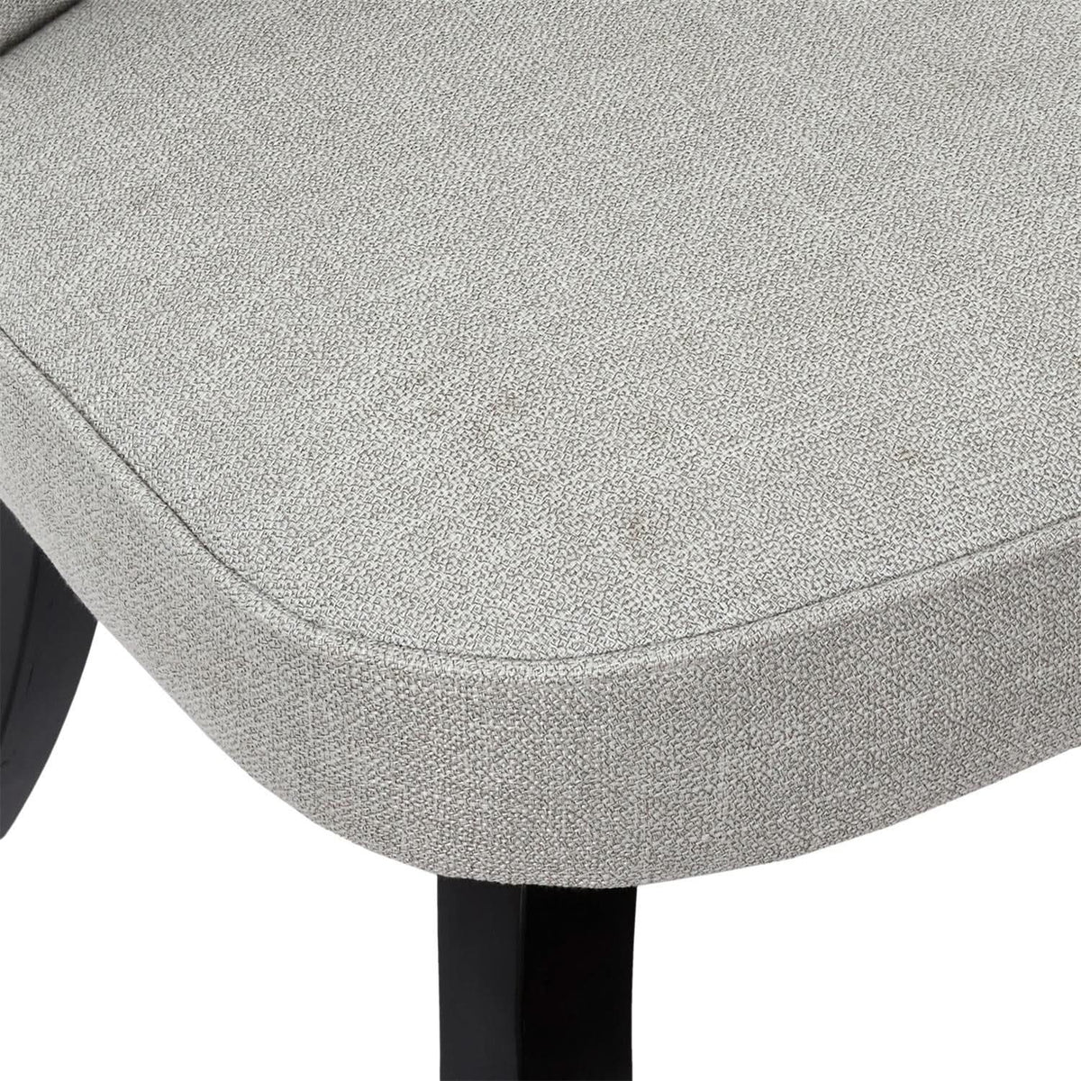 FAUTEUIL ELEONOR NOIR TISSU GRIS