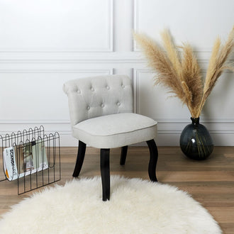 FAUTEUIL ELEONOR NOIR TISSU GRIS