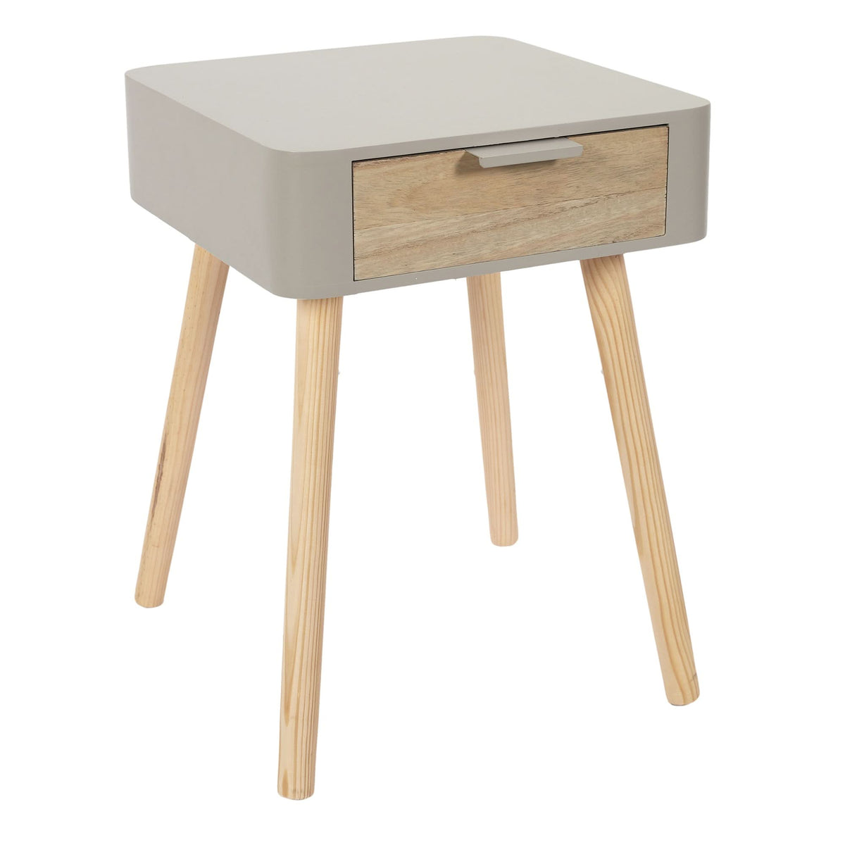 CHEVET 1 TIROIR EN BOIS TAUPE