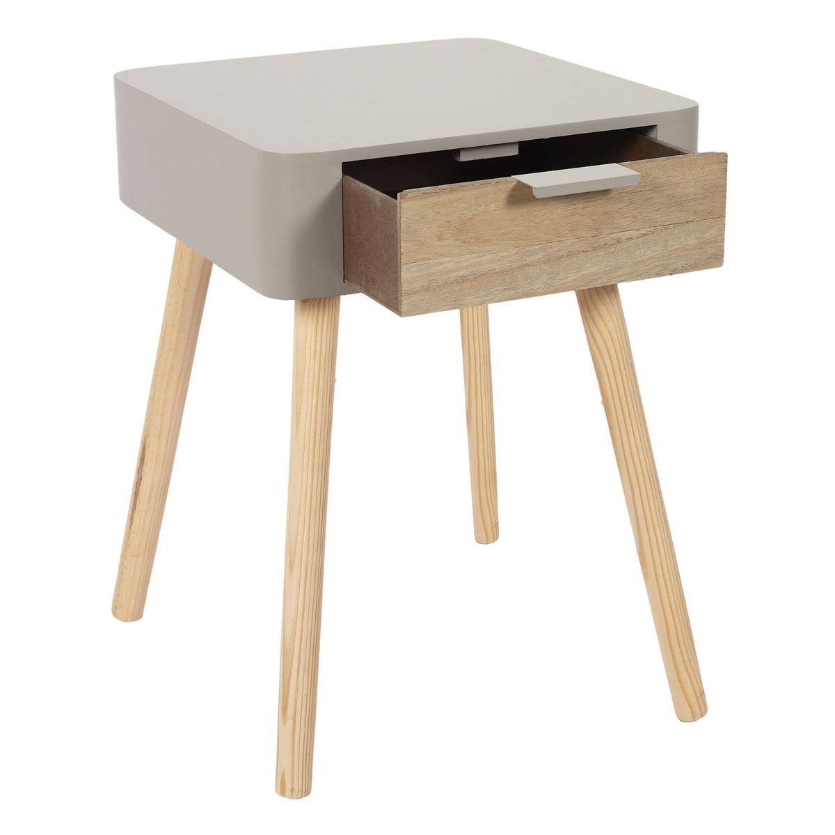 CHEVET 1 TIROIR EN BOIS TAUPE