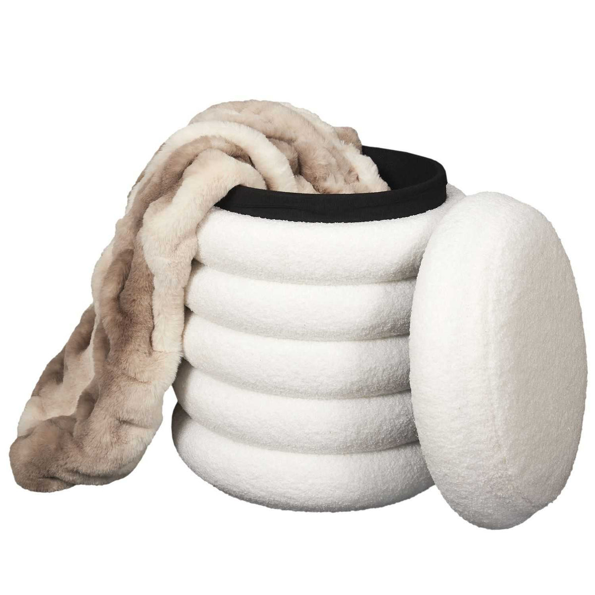 POUF RANGEMENT BOUCLETTE FREYA