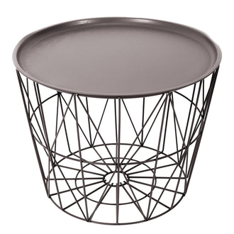 TABLE FILAIRE METAL TAUPE DIAMETRE 50CM