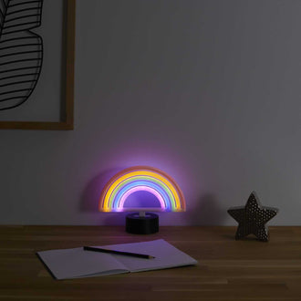 LAMPE LED EFFET NEON ARC EN CIEL A PILES