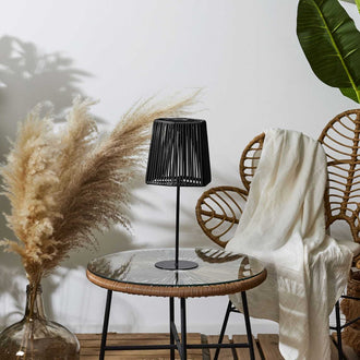LAMPE EXTERIEUR SOLAIRE NOIR H40CM