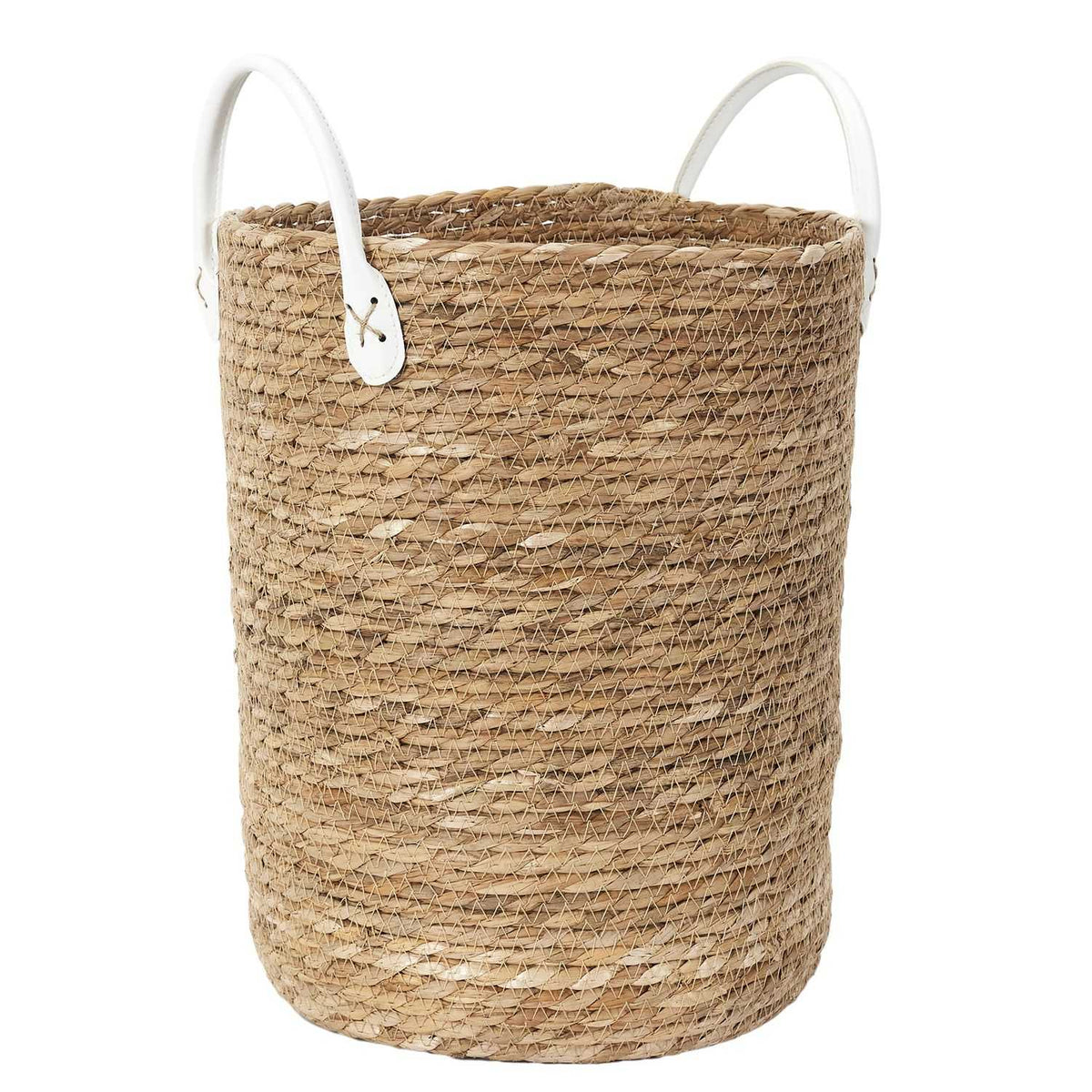PANIER TRESSE ANSES SIMILI -  LOT DE 3