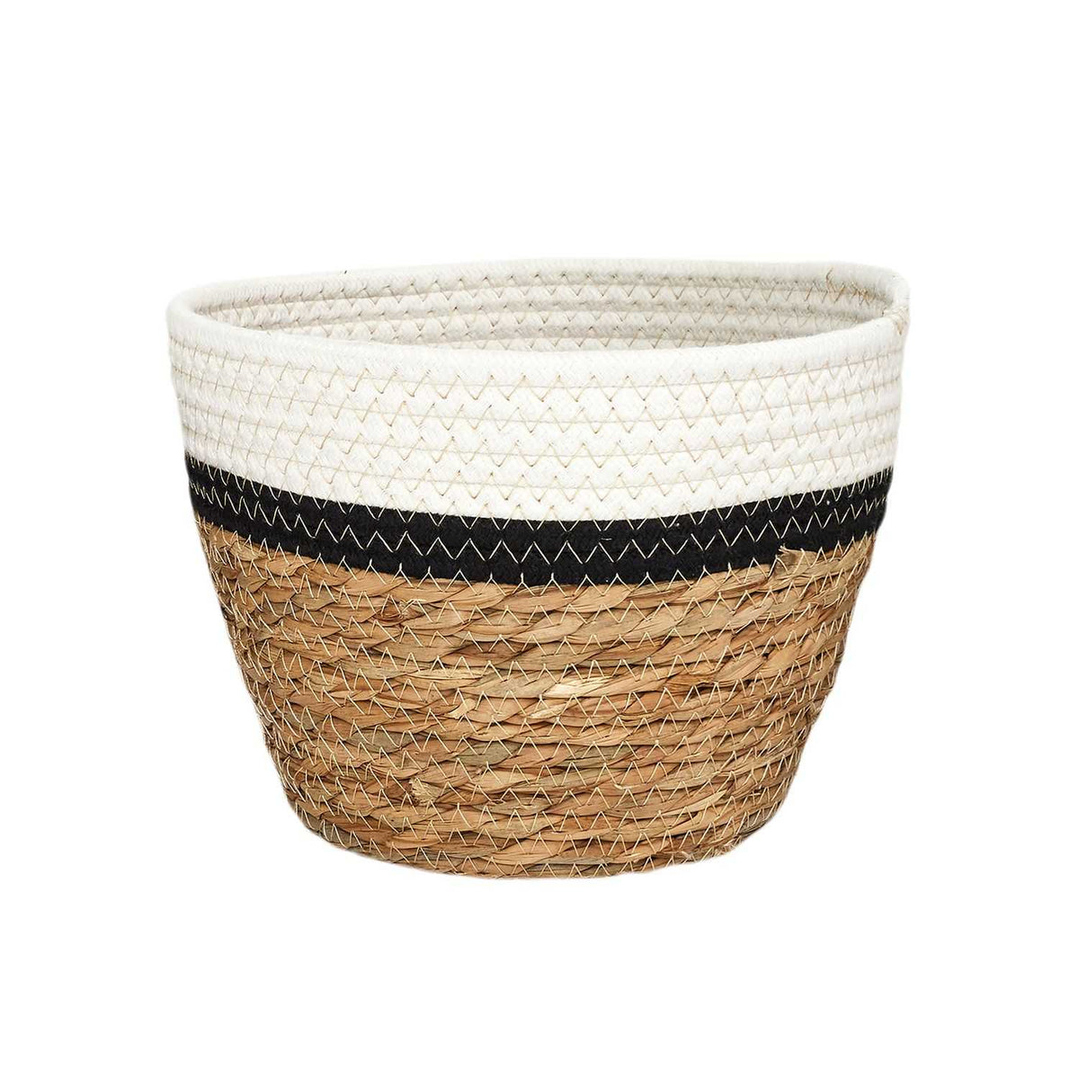 CORBEILLE TRESSEE ET COTON -  LOT DE 3