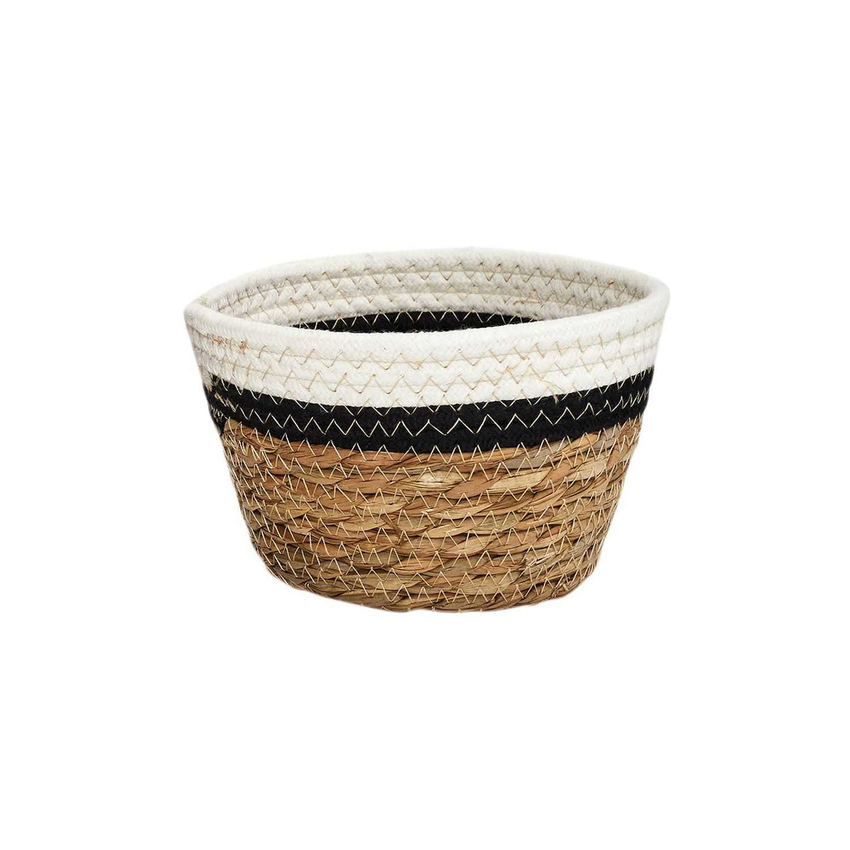 CORBEILLE TRESSEE ET COTON -  LOT DE 3