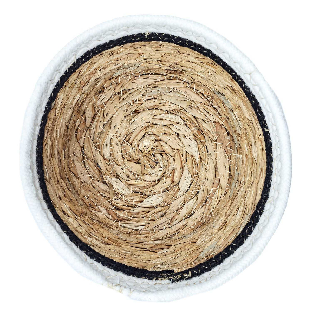 CORBEILLE TRESSEE ET COTON -  LOT DE 3