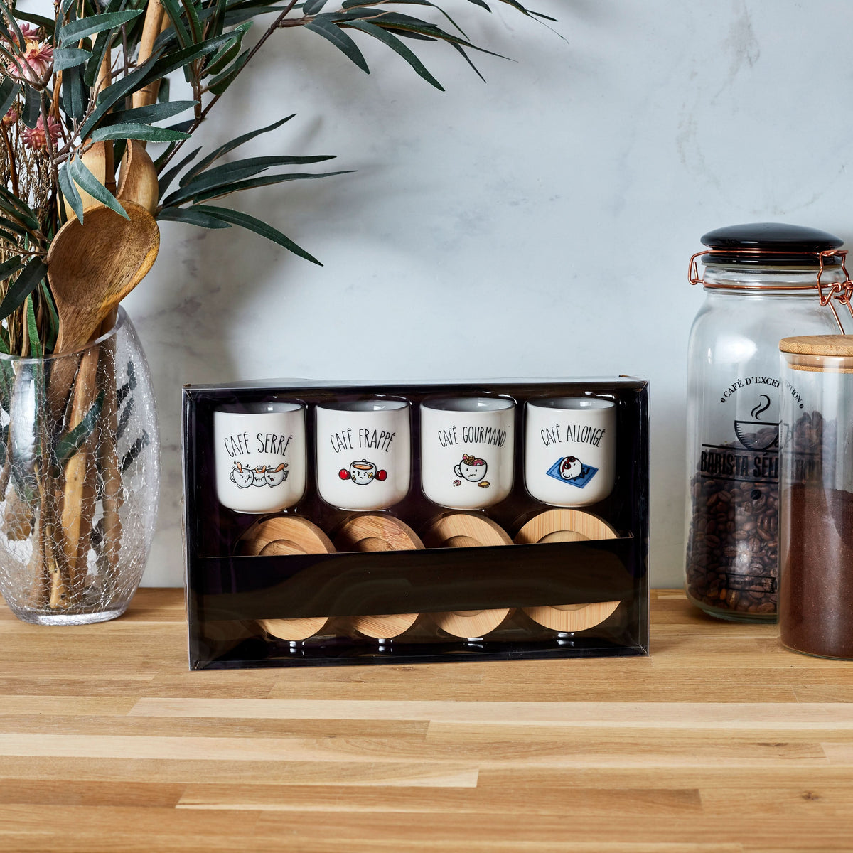 COFFRET DE 4 TASSES A CAFE