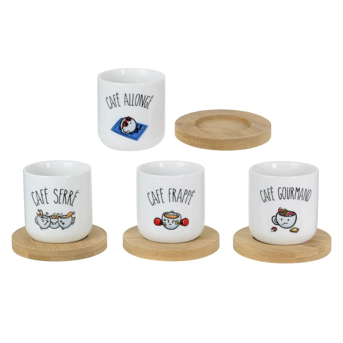 COFFRET DE 4 TASSES A CAFE