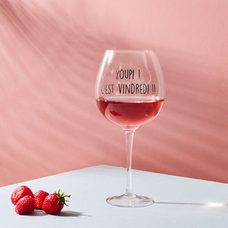 VERRE A VIN 75 CL YOUPI C EST VINDREDI