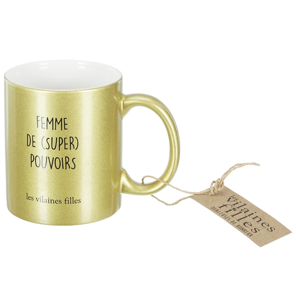 MUG PAILLETTE FEMME SUPER POUVOIRS