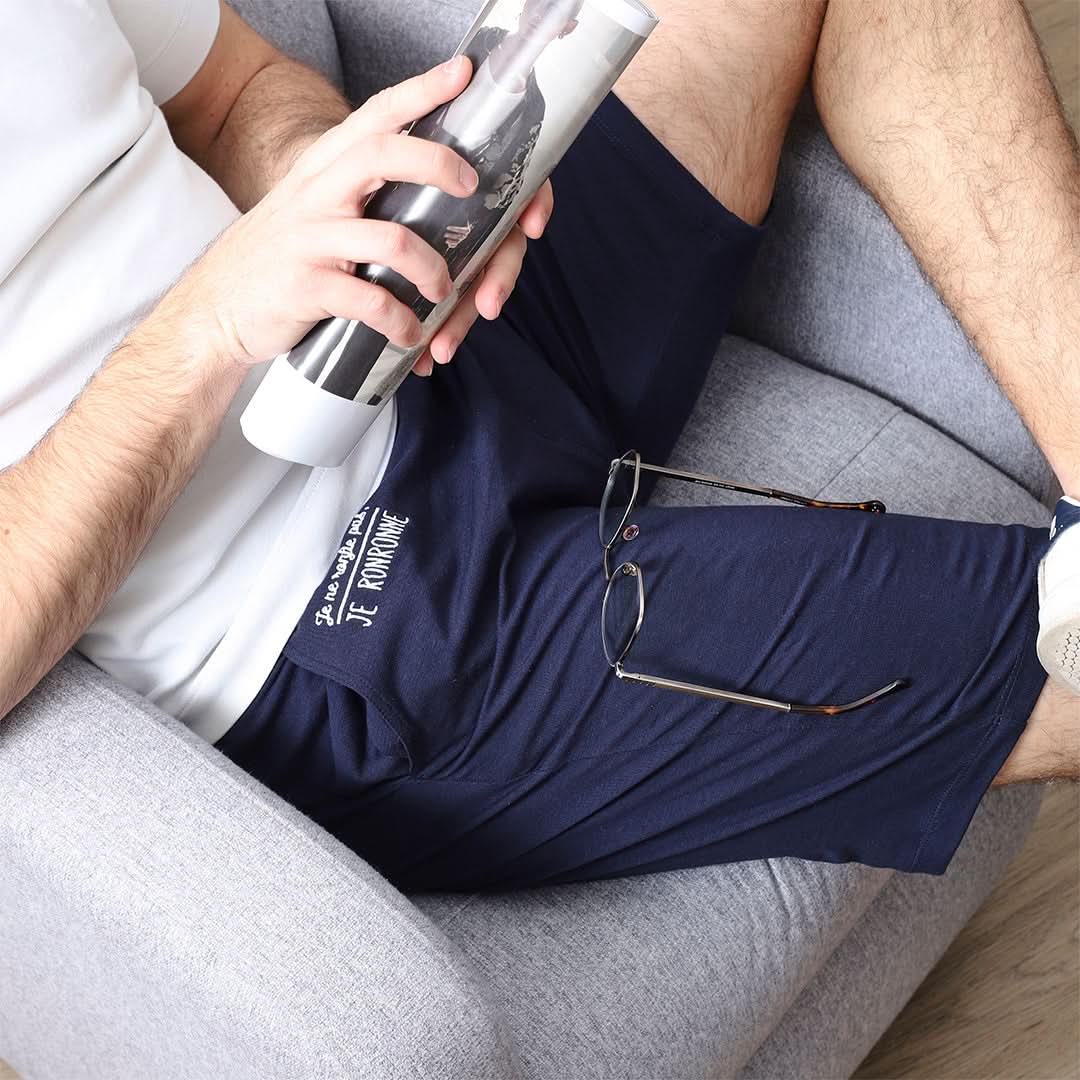 SHORT DE PYJAMA JE NE RONFLE PAS JE RONRONNE