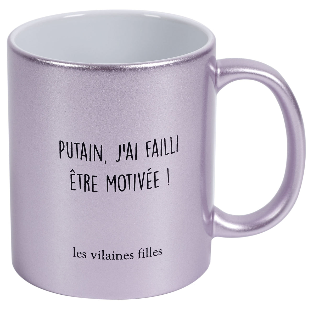 MUG PAILLETTES PUTAIN J'AI FAILLI ETRE MOTIVEE